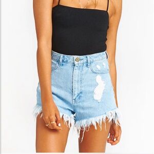 Show Me Your Mumu Houston High Waisted Jean Shorts